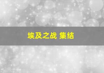 埃及之战 集结